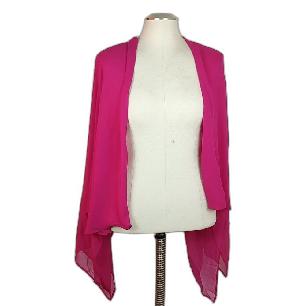 🩷HP🩷 Yves St Laurent Rive Gauche Haute Pink Chiffon Gown Cover-Up Rare! - Picture 7 of 14